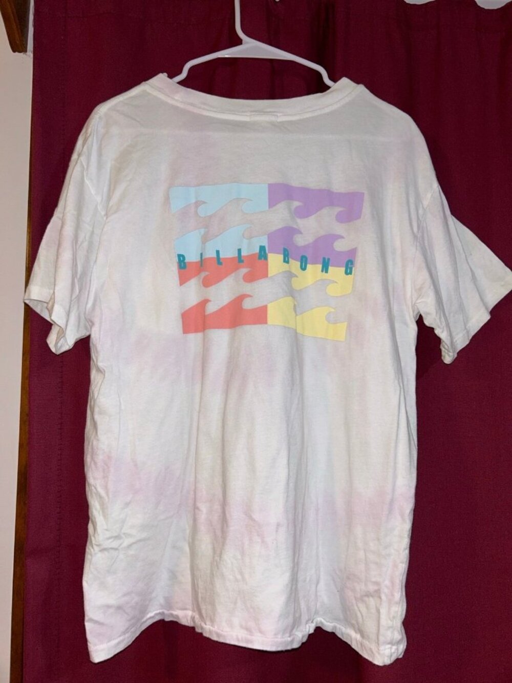 Billabong pastel tie dye t shirt size medium